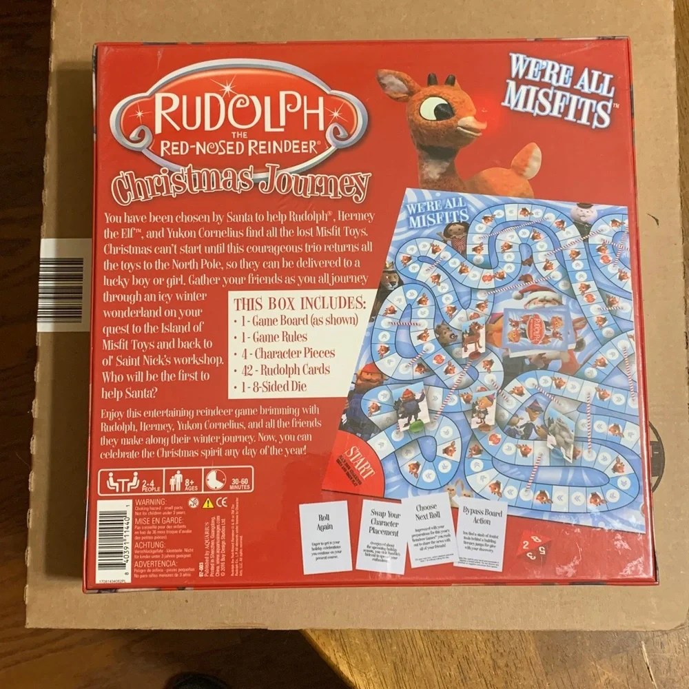 Rudolph the Red Nose Reindeer ~ Christmas Journey Board Game (Sealed)🆕🎄